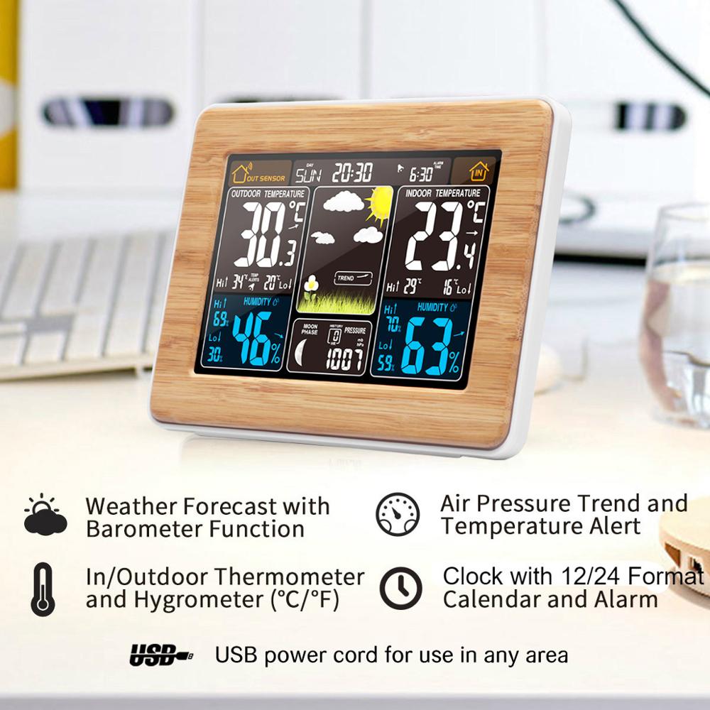 FanJu будильник цифровые часы  – обзор и цена Weather Station Indoor